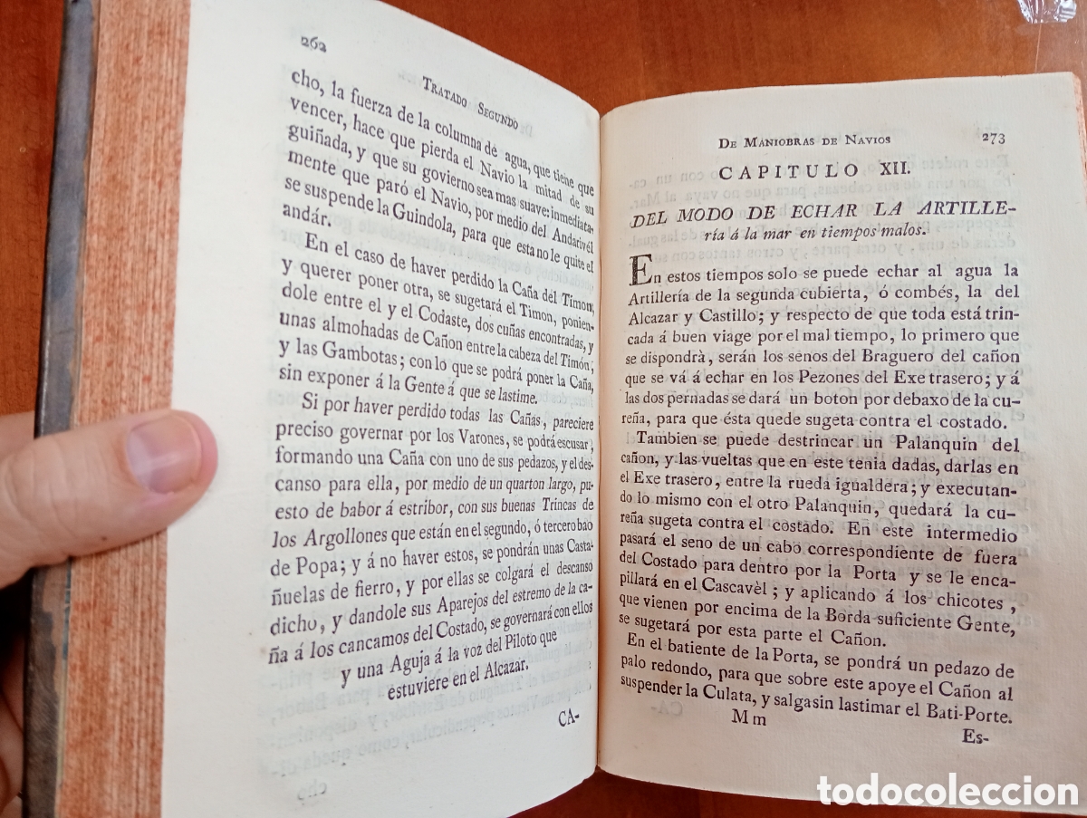 Libros antiguos: Tratado instructivo y pr&aacute;ctico de maniobras navales - Foto 7