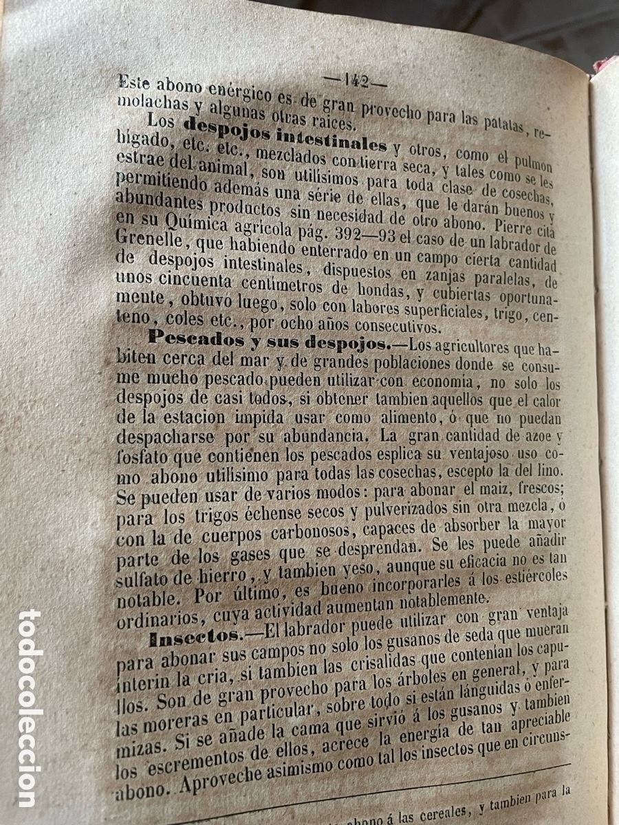 Libros antiguos: ELEMENTOS DE AGRICULTURA - 1857 - Foto 6