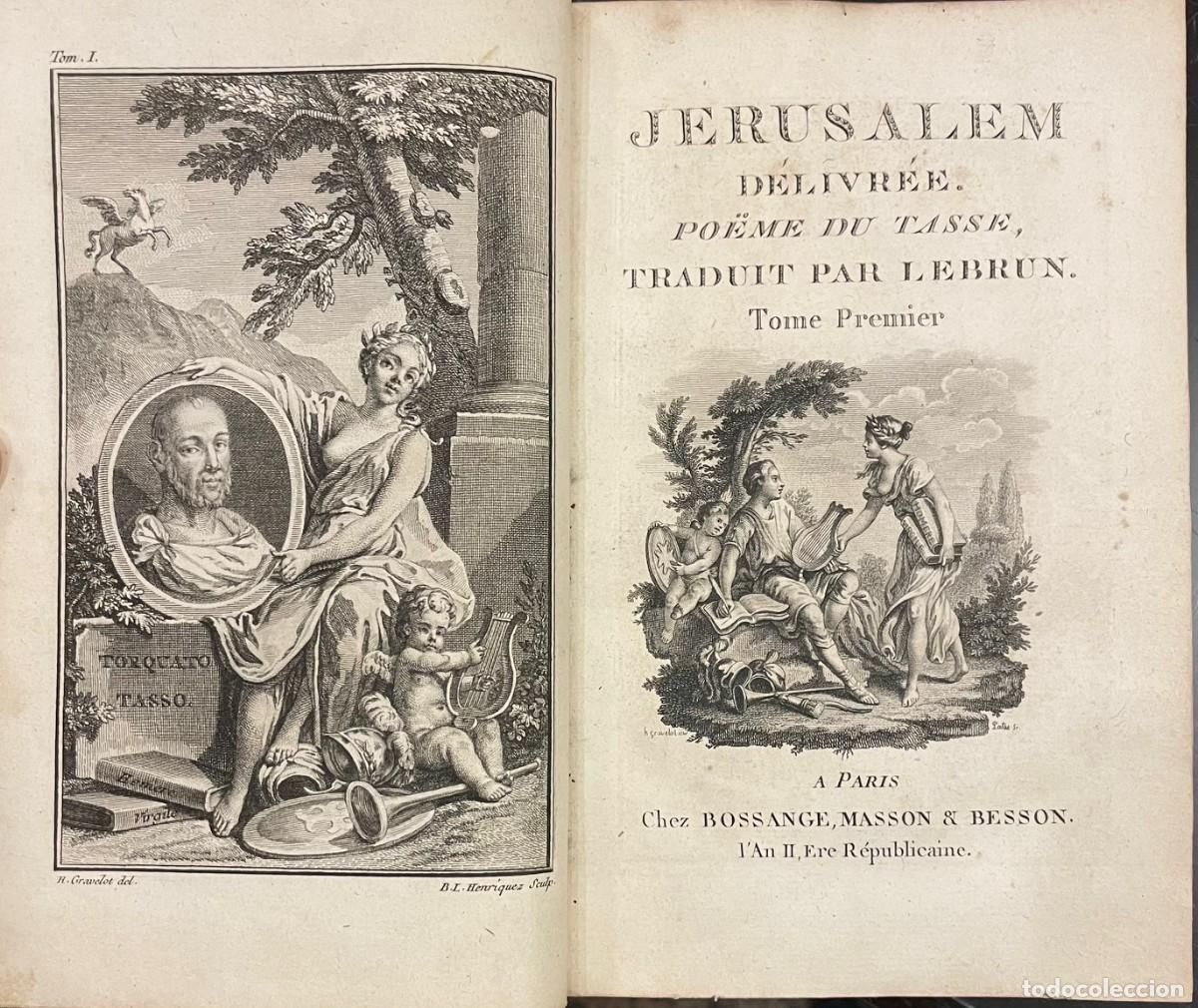 Libros antiguos: Torquato Tasso . Jerusalem D&eacute;livr&eacute;e. - Foto 2