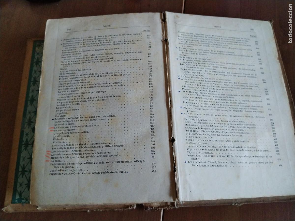 Libros antiguos: F&iacute;garo - Mariano Jos&eacute; de Larra -a&ntilde;o 1884 - Foto 11