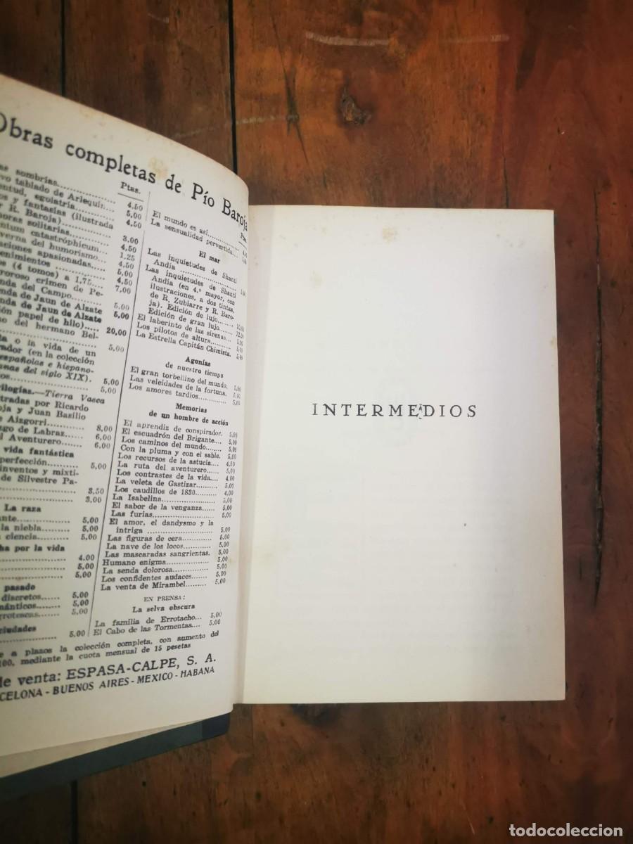 Libros antiguos: BAROJA, P&iacute;o. Intermedios - Foto 3