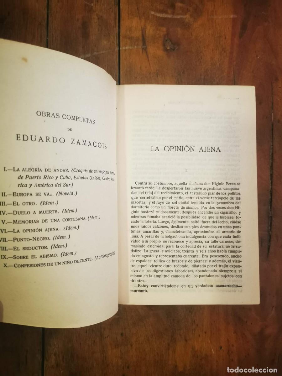 Libros antiguos: ZAMACOIS, Eduardo. La opini&oacute;n ajena - Foto 4