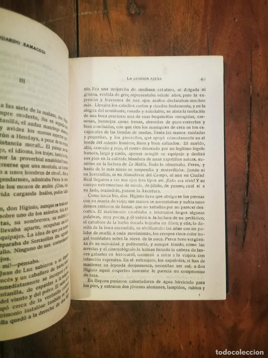 Libros antiguos: ZAMACOIS, Eduardo. La opini&oacute;n ajena - Foto 5
