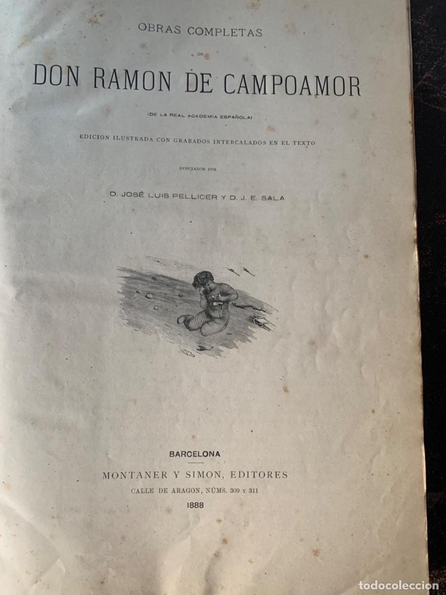Libros antiguos: Obras completas de Don Ram&oacute;n de Campoamor - Foto 1