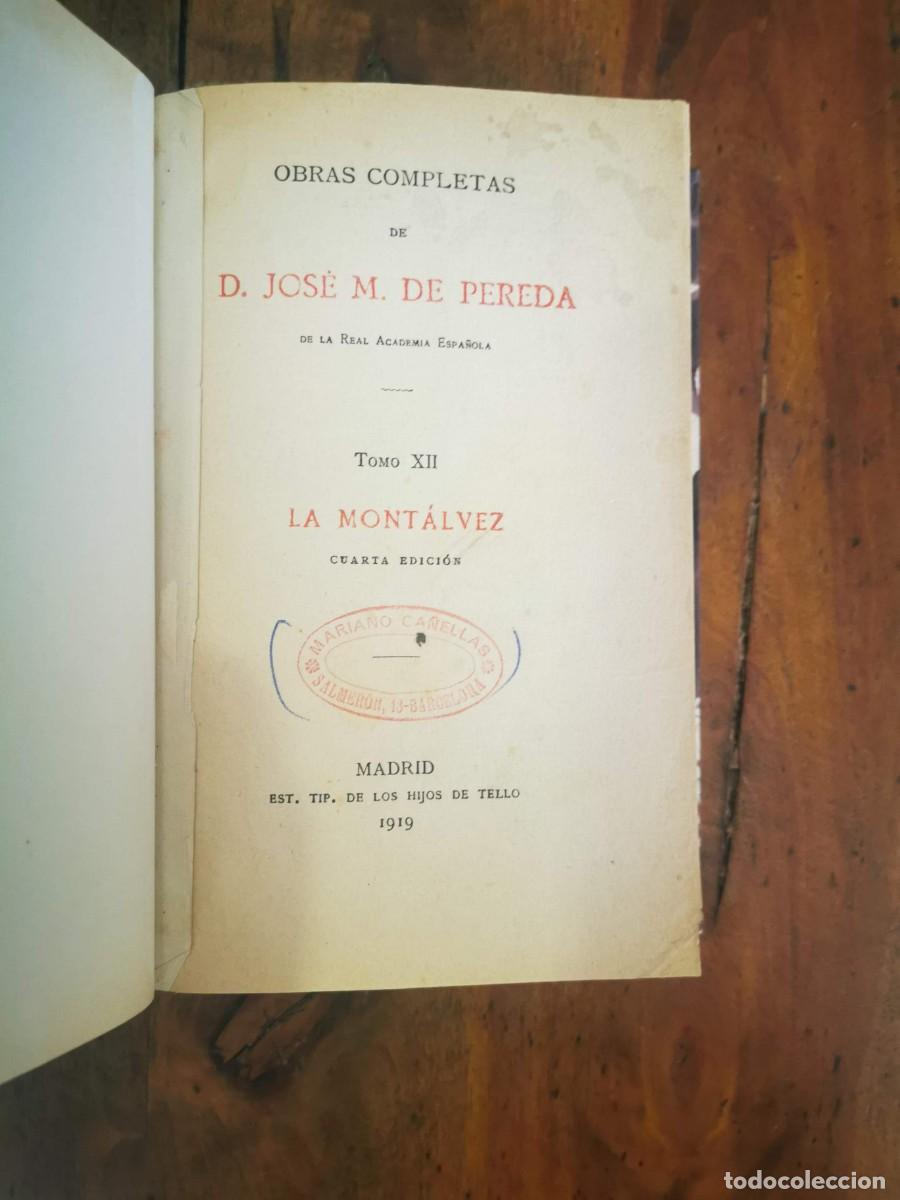 Libros antiguos: PEREDA, Jos&eacute; M. de. La Mont&aacute;lvez - Foto 2