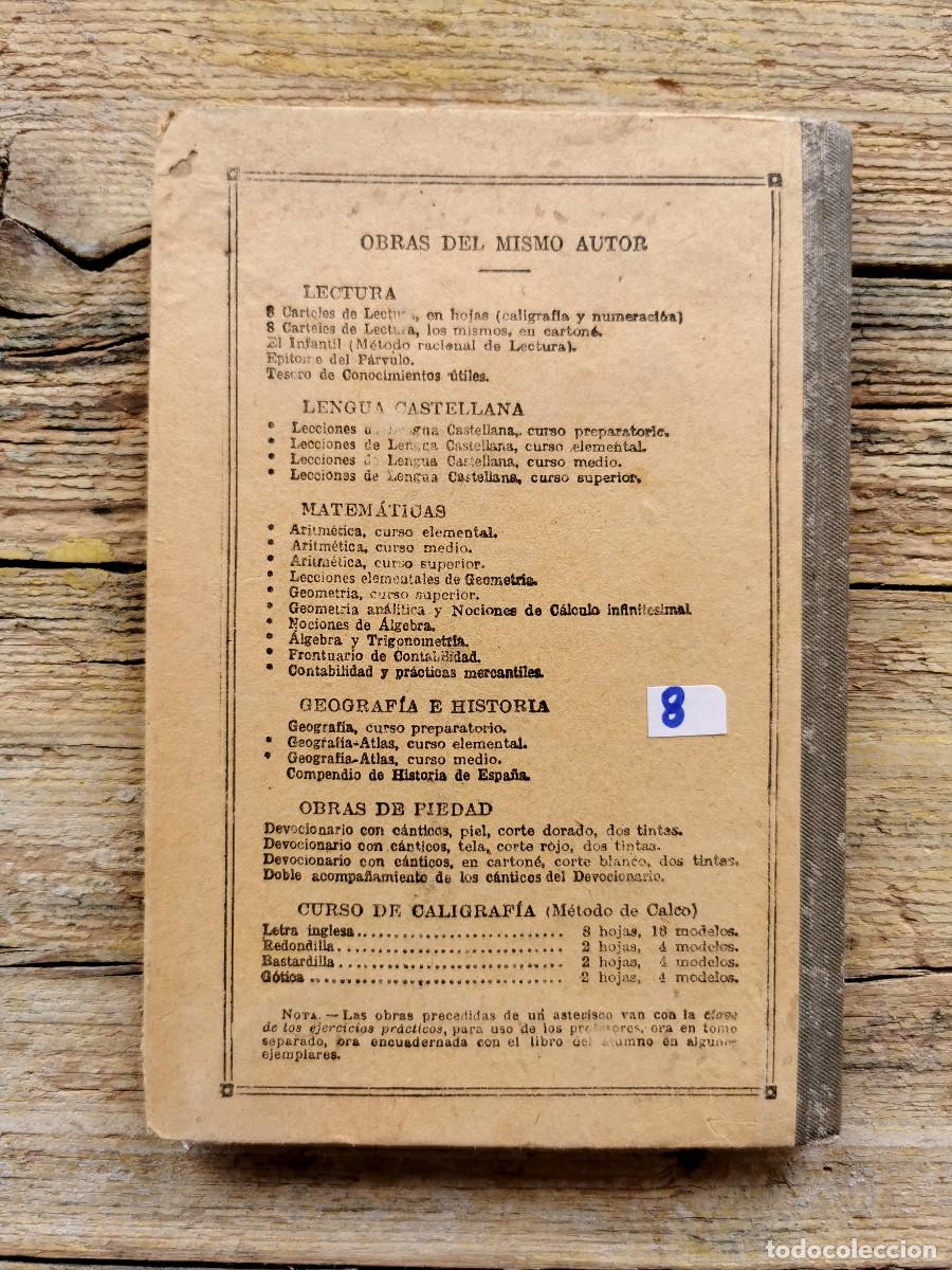 Libros antiguos: LECCIONES ELEMENTALES DE GEOMETR&Iacute;A. G.M. BRU&Ntilde;O. - Foto 2