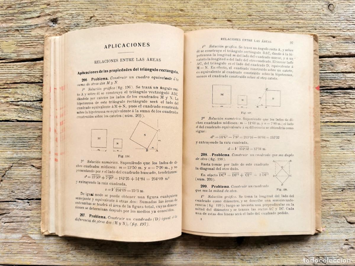 Libros antiguos: LECCIONES ELEMENTALES DE GEOMETR&Iacute;A. G.M. BRU&Ntilde;O. - Foto 4