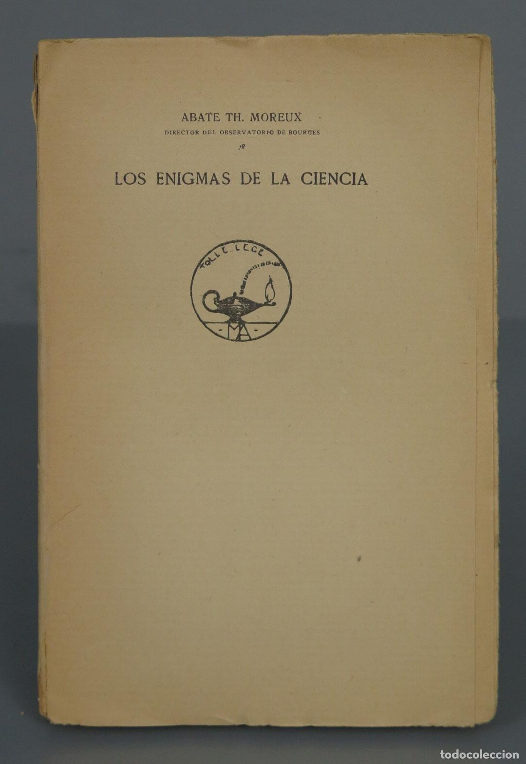 Libros antiguos: Los Enigmas de la Ciencia. MOREUX - Foto 1
