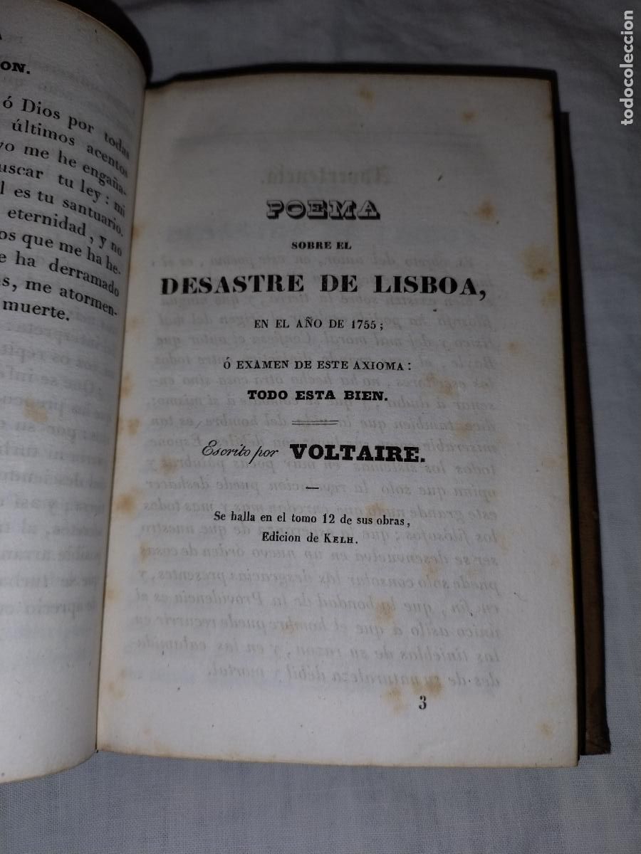 Libros antiguos: FILOSOFIA DE VOLTAIRE - CORU&Ntilde;A A&Ntilde;O 1837. - Foto 3