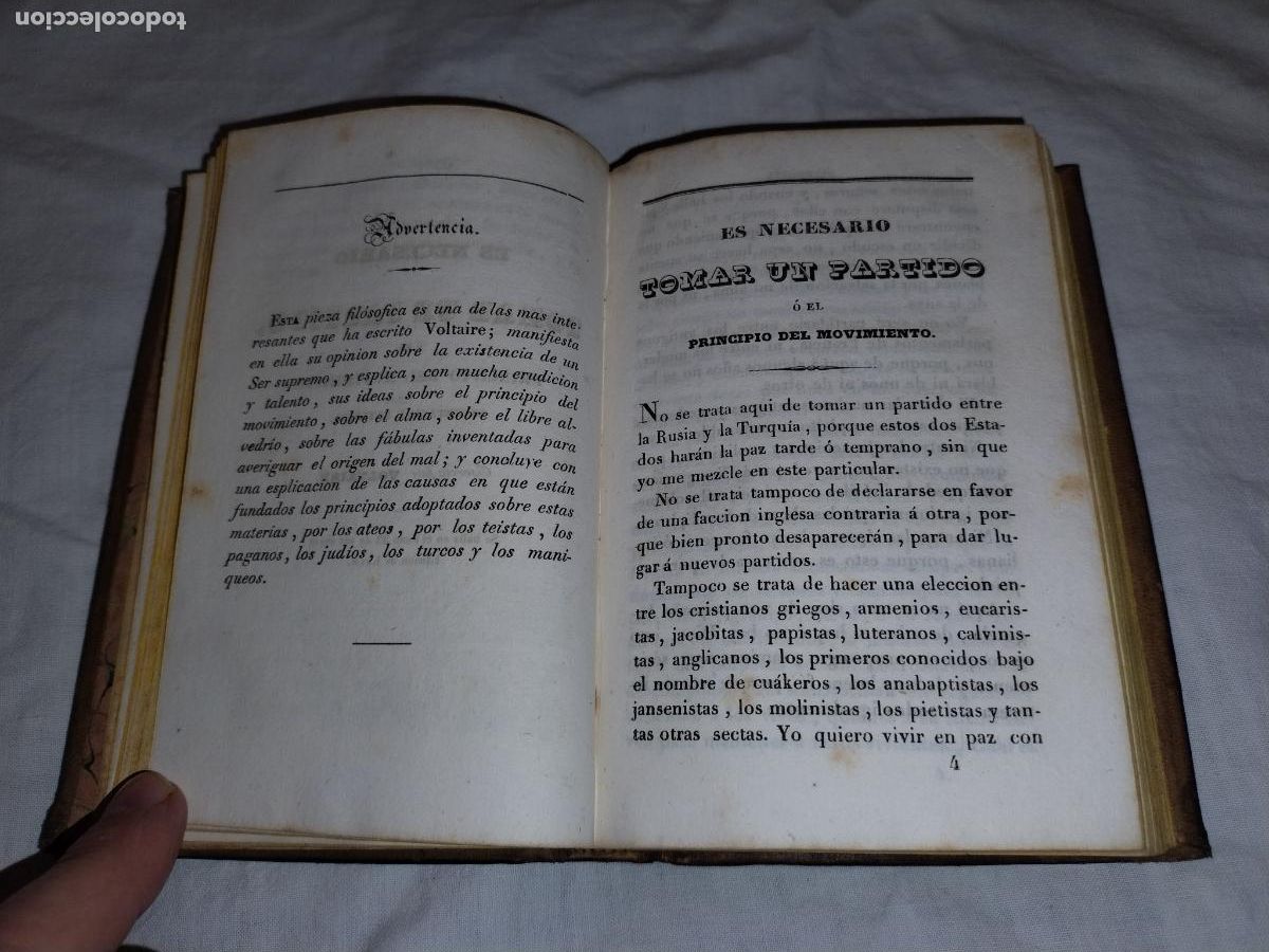 Libros antiguos: FILOSOFIA DE VOLTAIRE - CORU&Ntilde;A A&Ntilde;O 1837. - Foto 7