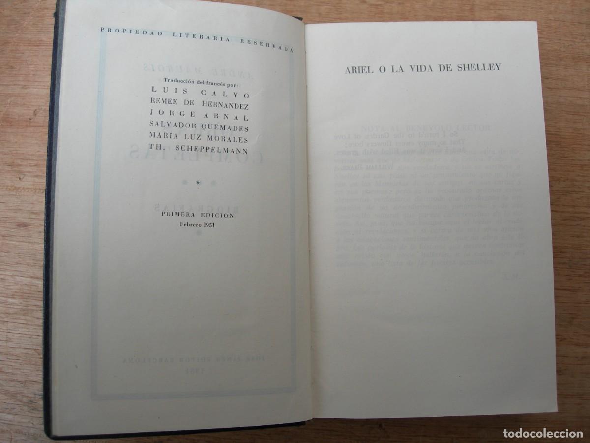 Libros antiguos: OBRAS COMPLETAS - 6 TOMOS / ANDR&Eacute; MAUROIS / NARRATIVA - Foto 9