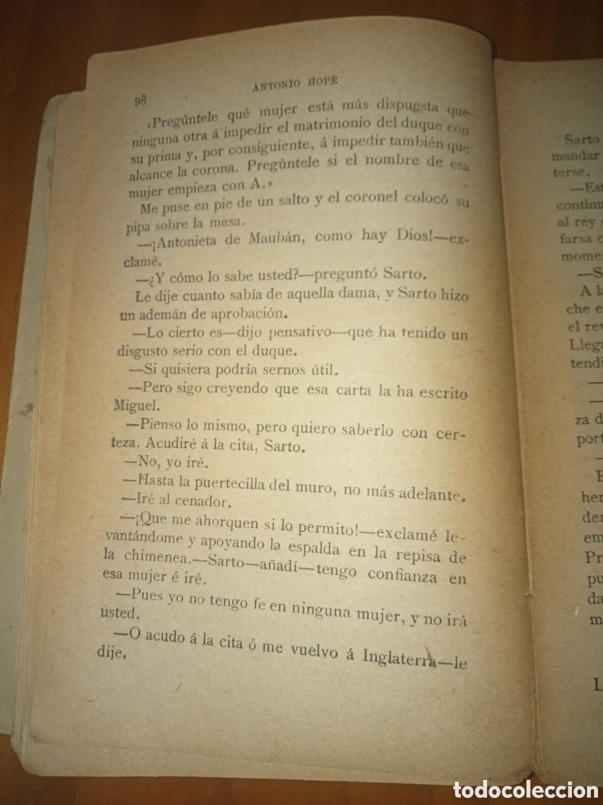 Libros antiguos: El rey sustituto Antonio Hope - Foto 5