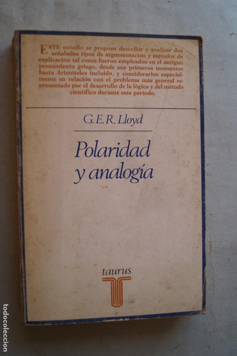 Libros antiguos: POLARIDAD Y ANALOGIA. G. LLOYD - Foto 1