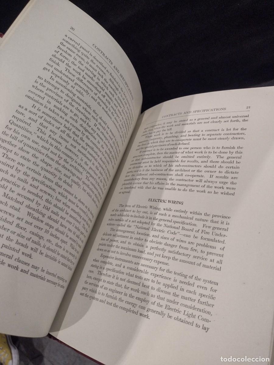 Libros antiguos: Contracts and Specifications 1908 James C. Plant / Alfred E. Zaff - Foto 6