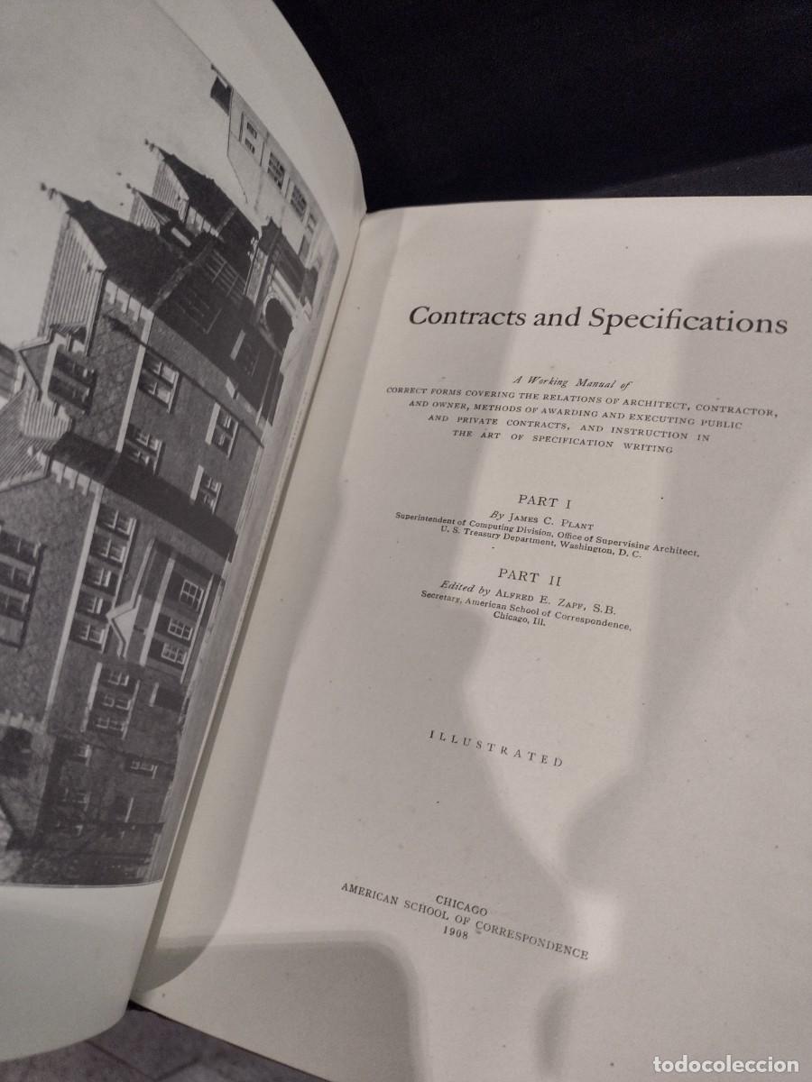 Libros antiguos: Contracts and Specifications 1908 James C. Plant / Alfred E. Zaff - Foto 9