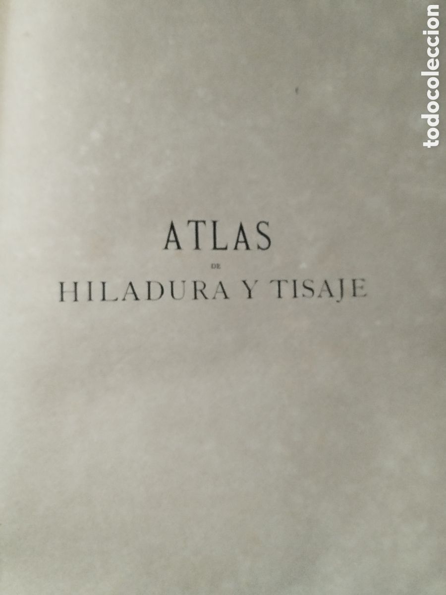 Libros antiguos: Atlas de Hiladura y Tisaje - Foto 1