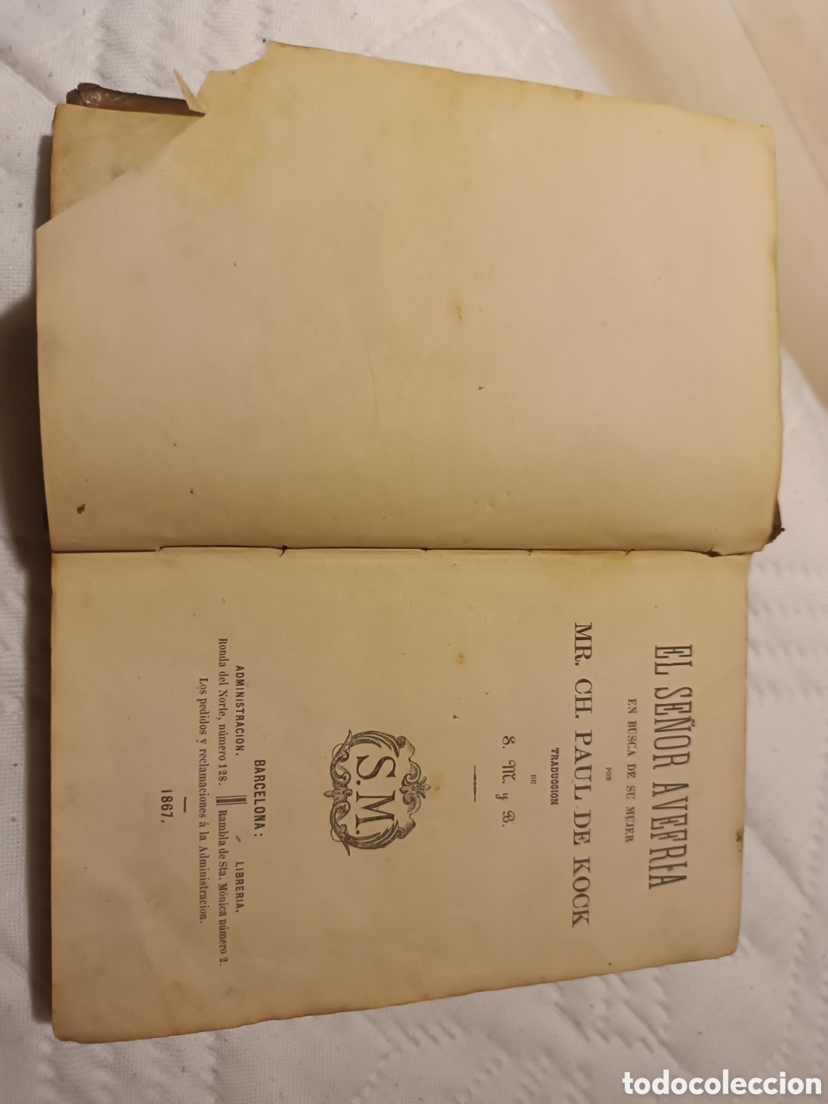 Libros antiguos: El se&ntilde;or avefr&iacute;a Paul de kock - Foto 3
