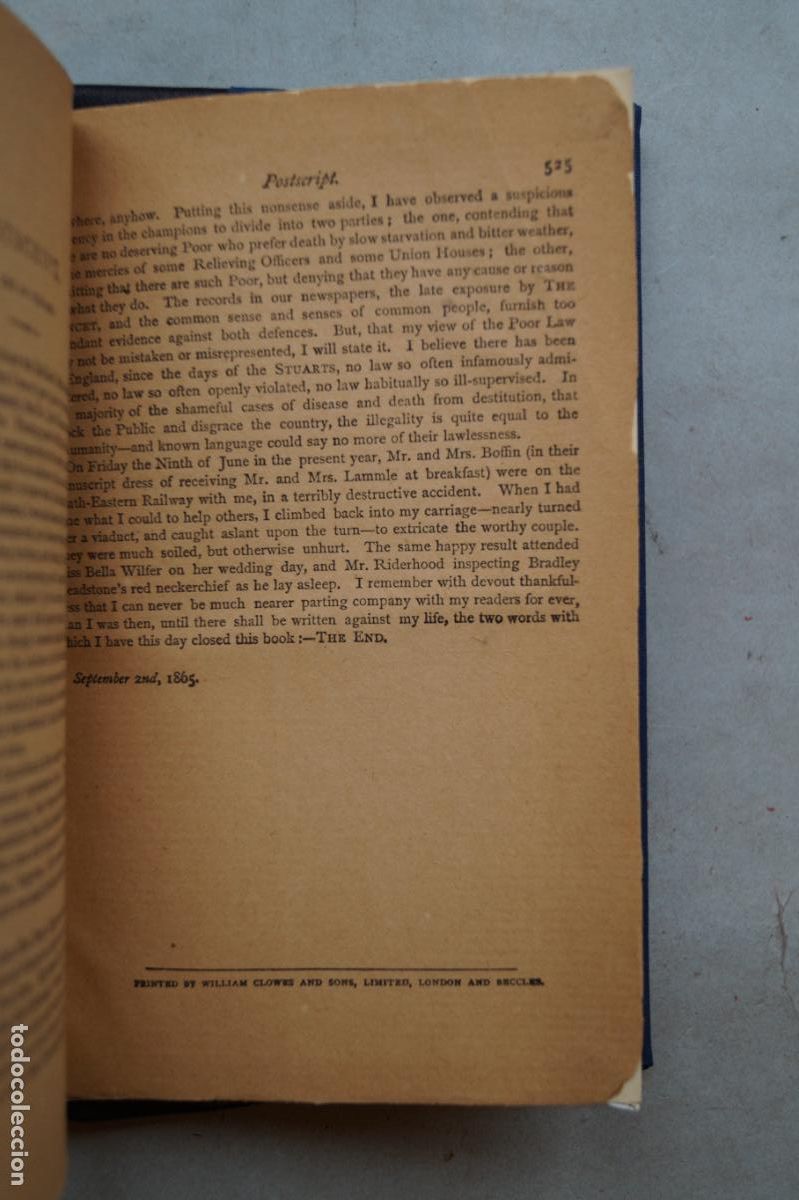 Libros antiguos: OUR MUTUAL FRIEND. CHARLES DICKENS - Foto 3