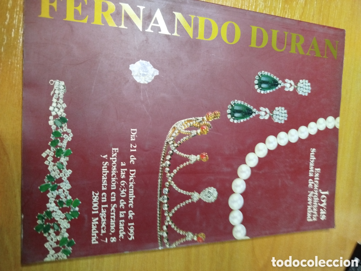 Libros antiguos: Fernando Dur&aacute;n. Subasta joyas de Navidad y relojes. - Foto 1