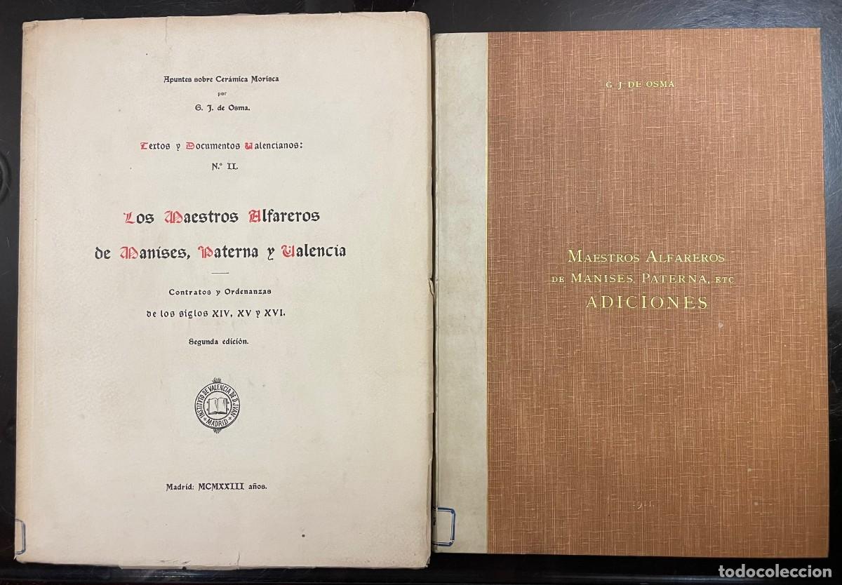 Antiquarische B&uuml;cher: Los Maestros Alfareros de Manises, Paterna y Valencia. Contratos y Ordenanzas de los siglos XIV, XV