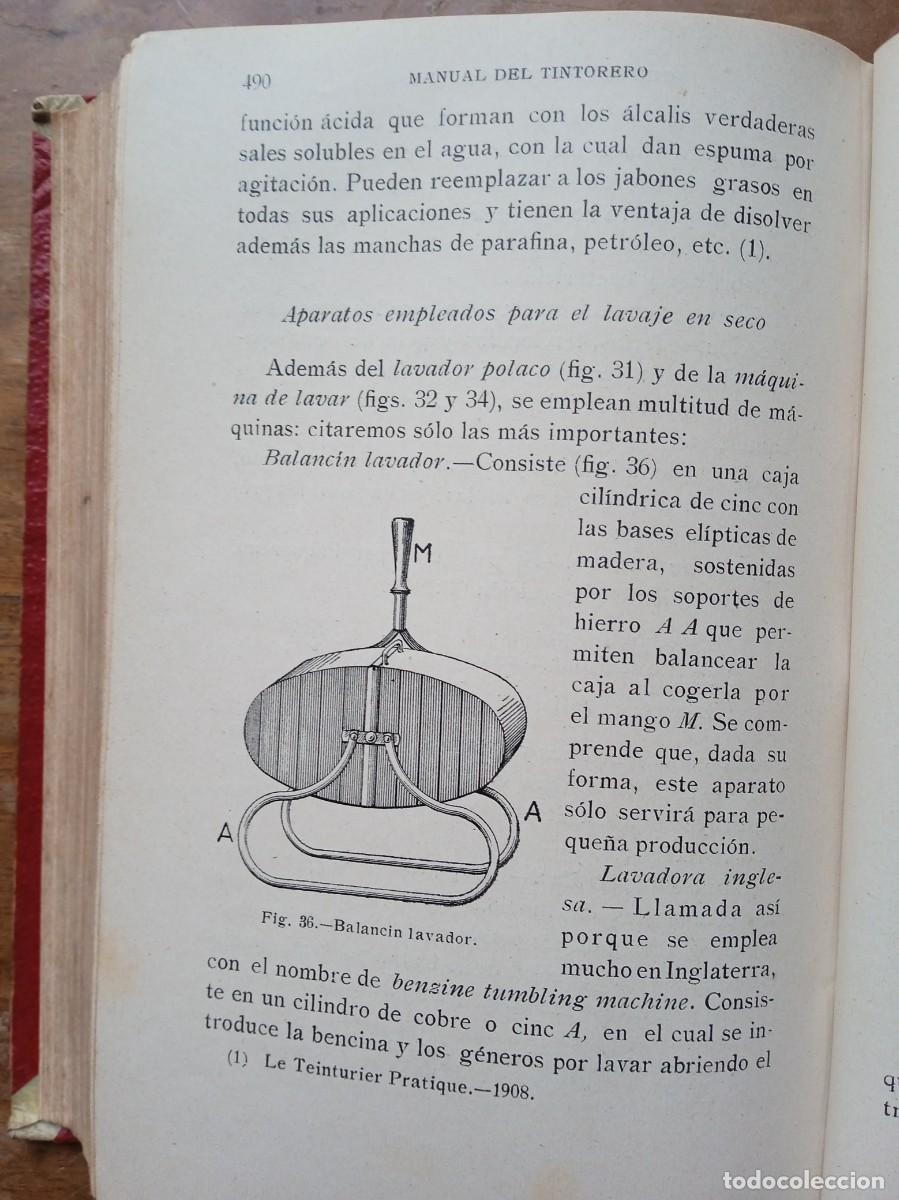 Libros antiguos: Manual del tintorero y del quitamanchas 1913. - Foto 9
