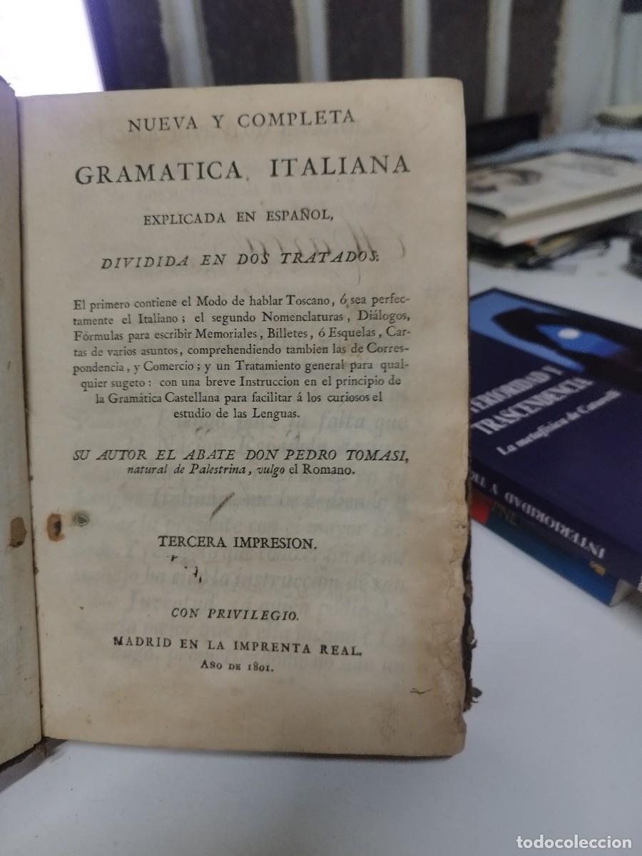 Libros antiguos: GRAMATICA ITALIANA - PEDRO TOMASI - MADRID 1801 - Foto 2
