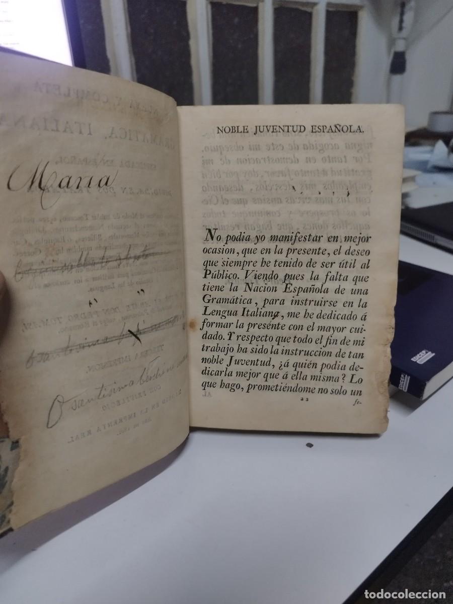 Libros antiguos: GRAMATICA ITALIANA - PEDRO TOMASI - MADRID 1801 - Foto 3