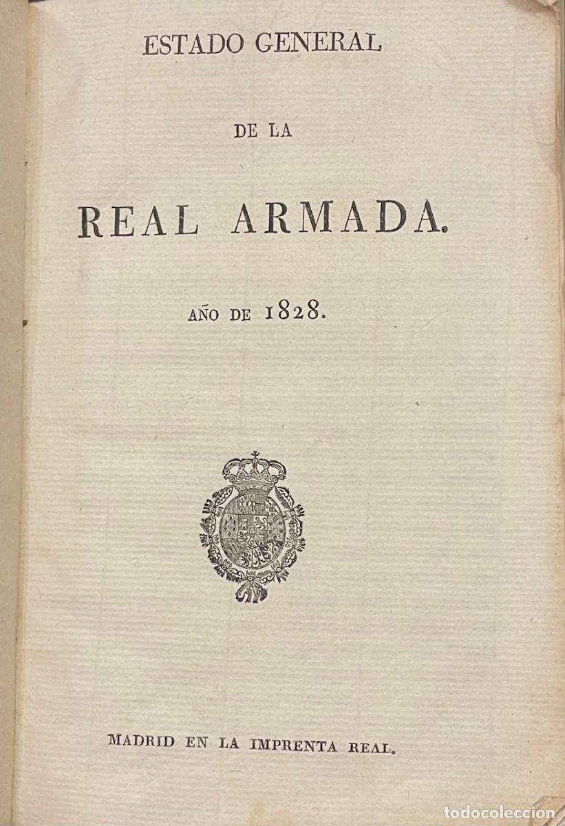 Livres anciens: Estado General de la Real Armada. A&ntilde;o de 1828