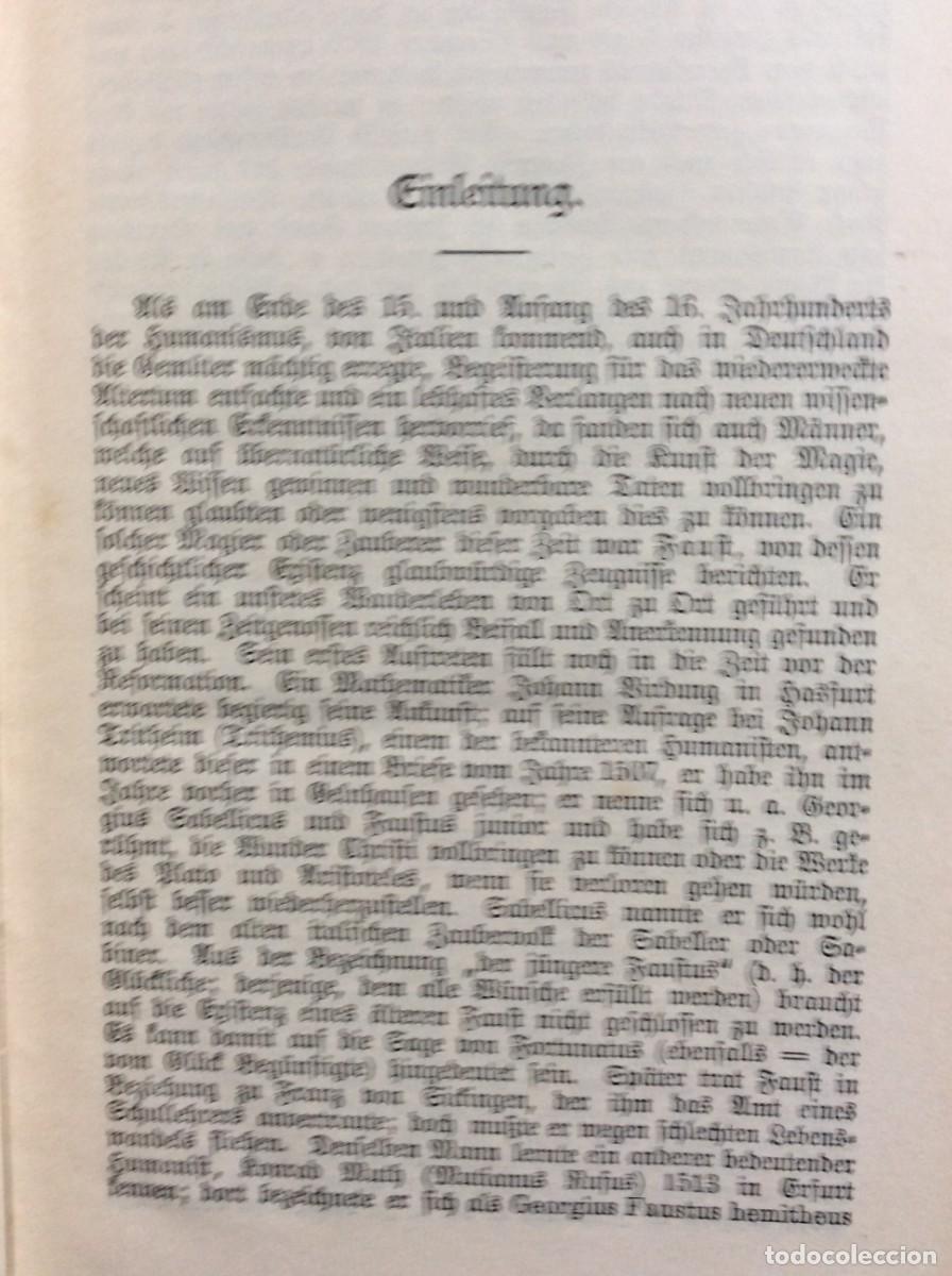Libros antiguos: Faust - eine Trag&ouml;die von Goethe, 1909 - Foto 3