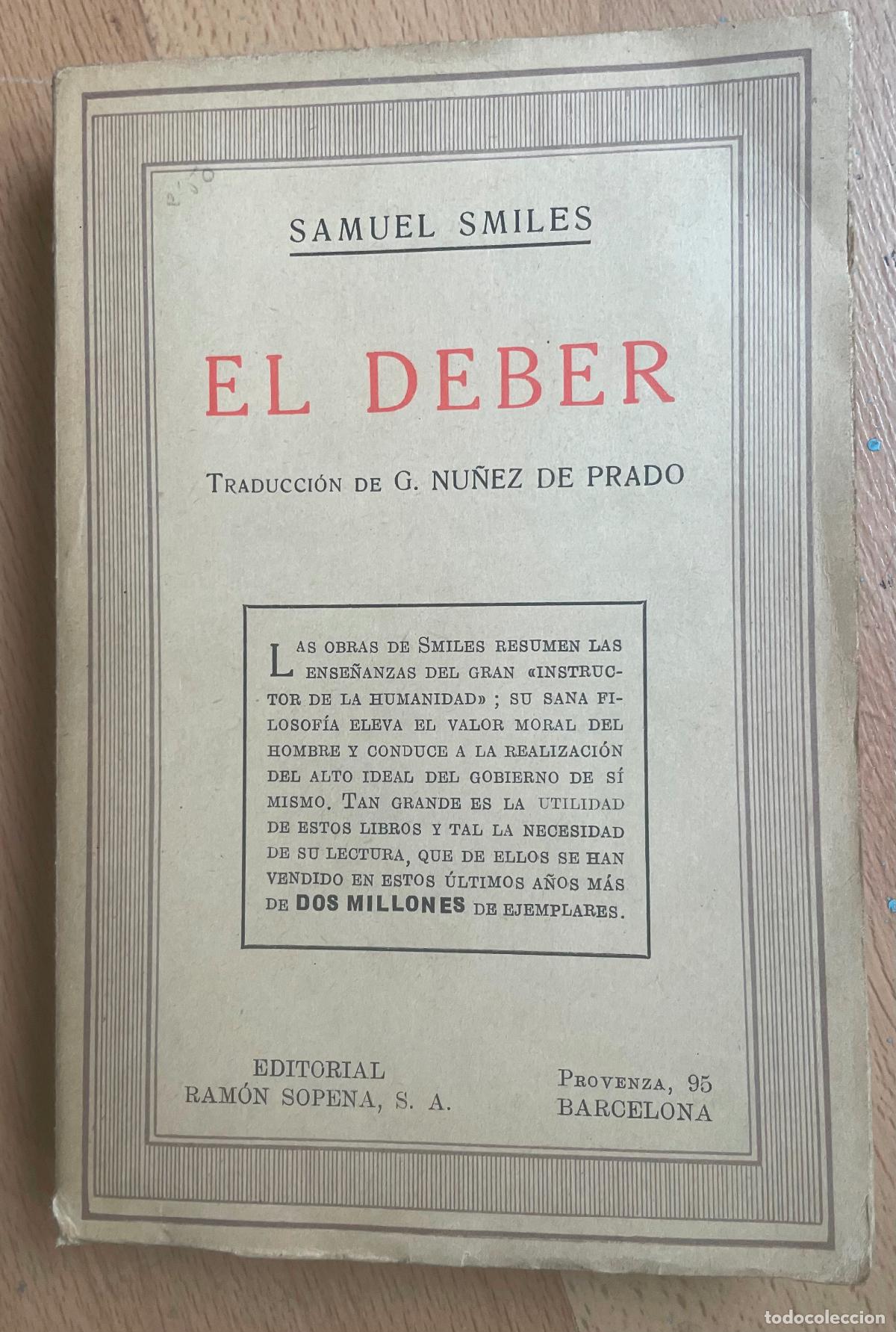 Libros antiguos: EL DEBER, Samuel Smiles - Foto 1