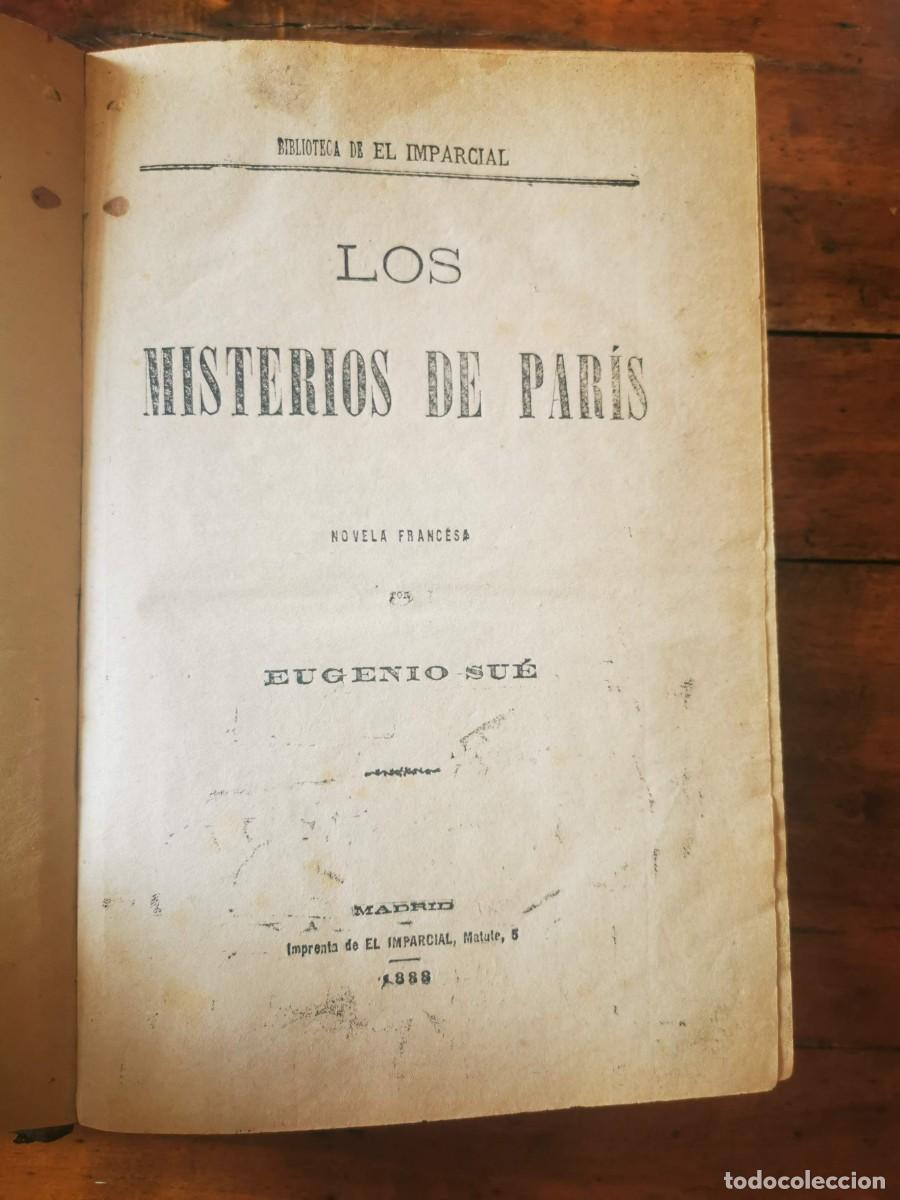 Libros antiguos: SU&Eacute;, Eugenio. Los misterios de Par&iacute;s: novela francesa - Foto 2
