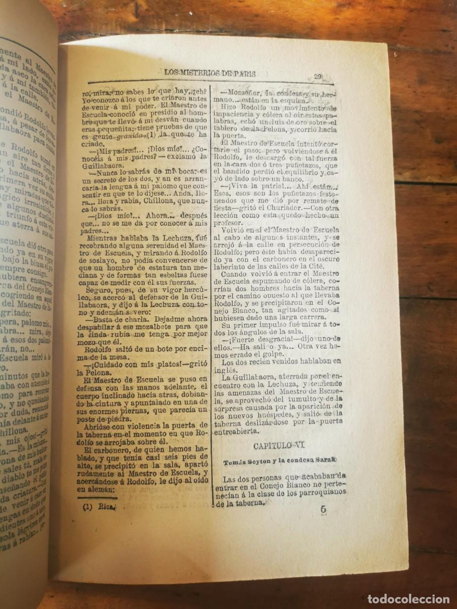 Libros antiguos: SU&Eacute;, Eugenio. Los misterios de Par&iacute;s: novela francesa - Foto 6