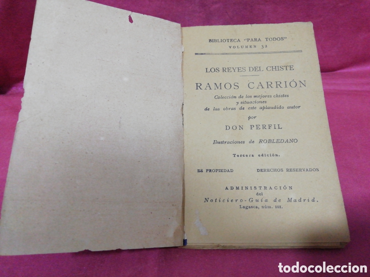 Libros antiguos: Lis Reyes del Chiste de Ramos Carri&oacute;n - Foto 2