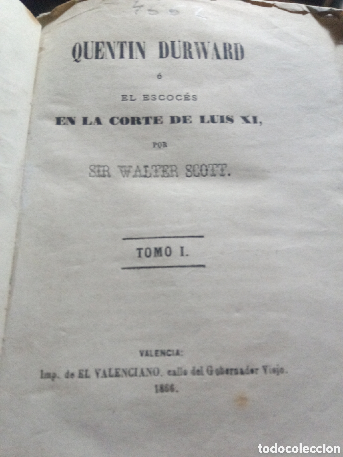 Libros antiguos: Quent&iacute;n Durward. Sir Walter Scott. 1866 - Foto 1