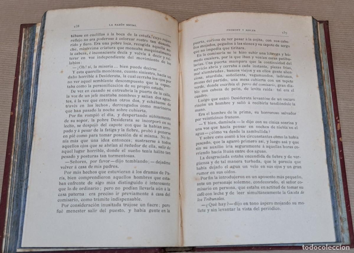 Libros antiguos: La Raz&oacute;n Social, Fromont y Risler, Alfonso Daudet, 1883 - Foto 6