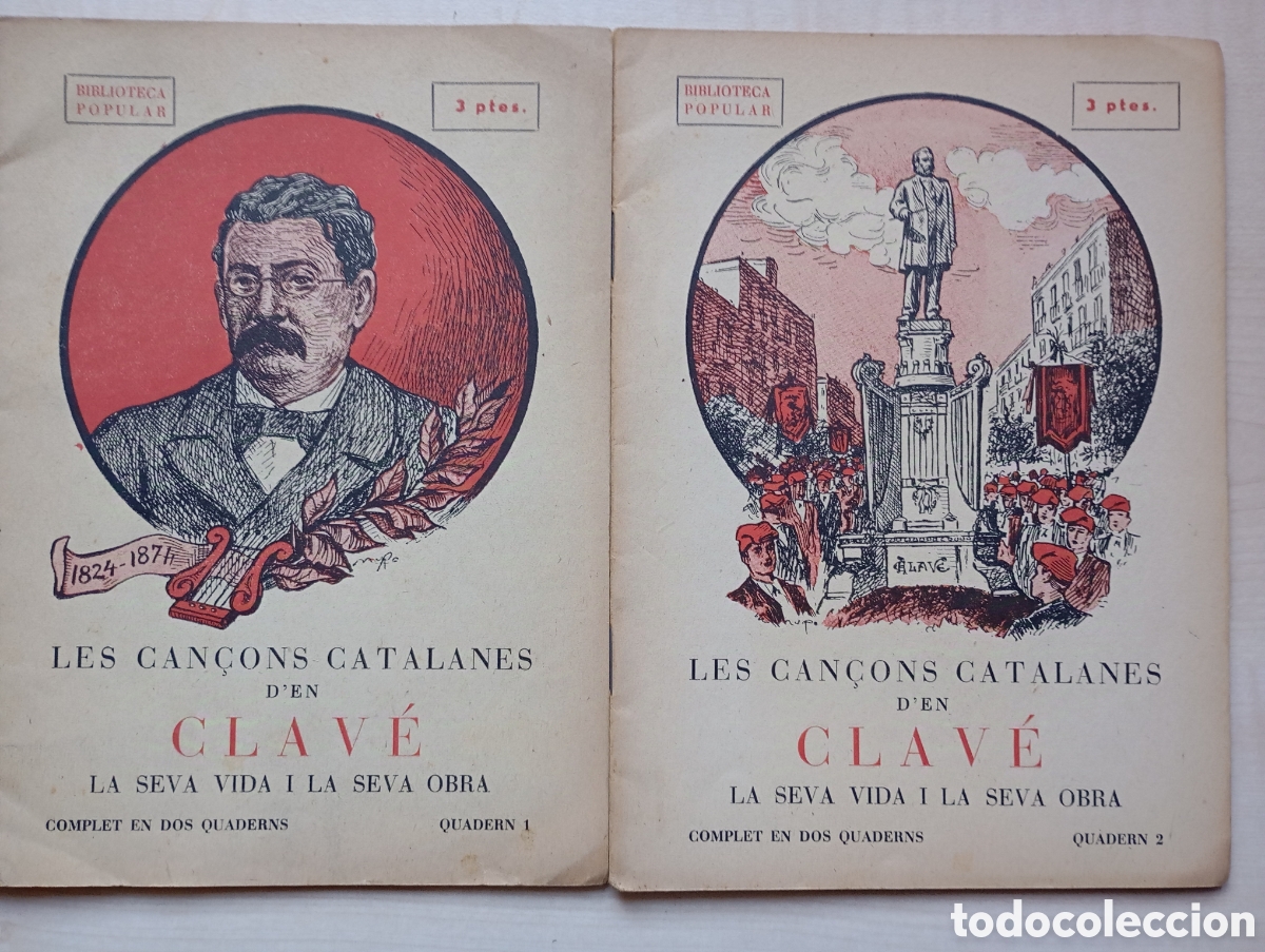 Libros antiguos: Les can&ccedil;ons catalanes den Clav&eacute;, 2 vol. - Foto 1
