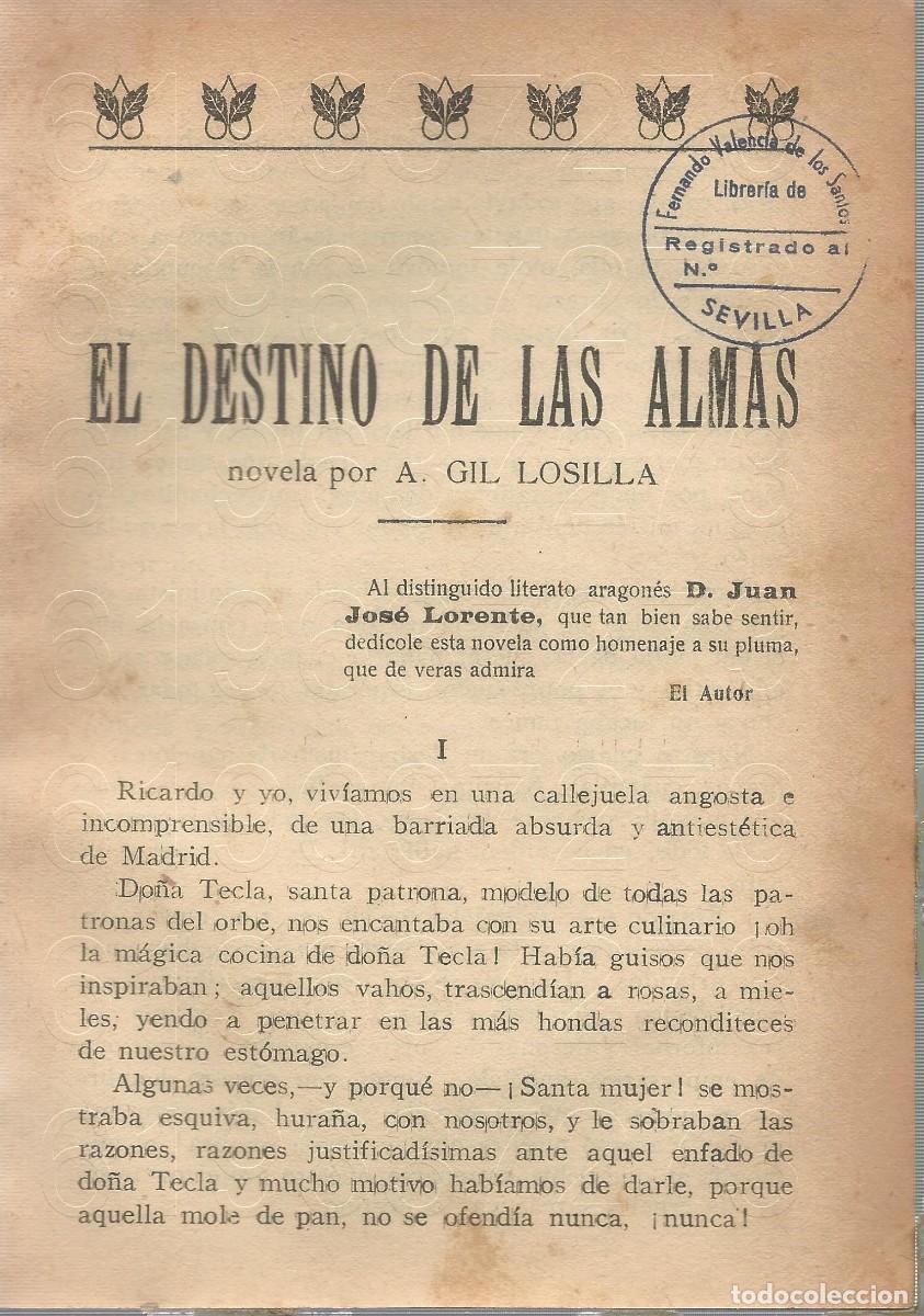 Libri antichi: A GIL LOSILLA EL DESTINO DE LAS ALMAS 26PG NOVELA FAM10