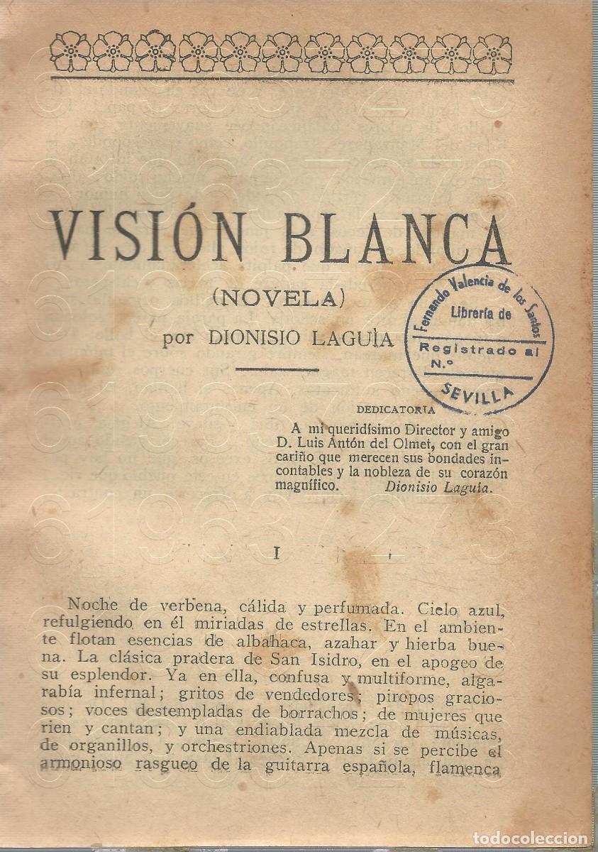 Libri antichi: DIONISIO LAGUIA VISION BLANCA 26PG NOVELA FAM10