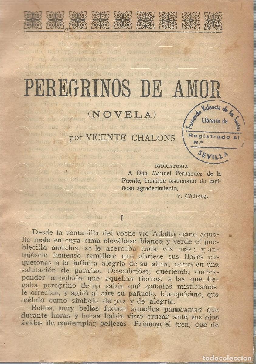 Libri antichi: VICENTE CHALONS PEREGRINOS DE AMOR 26PG NOVELA FAM10