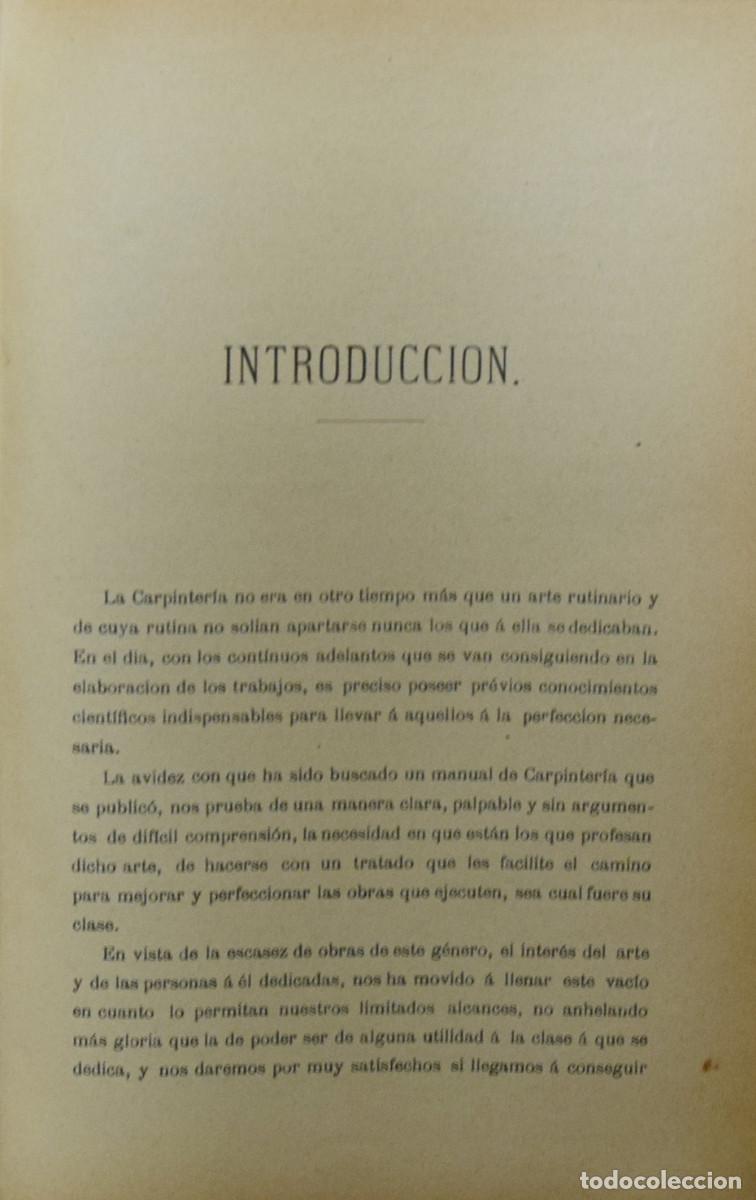 Libros antiguos: TRATADO COMPLETO DE CARPINTER&Iacute;A - Narciso ARAU Y VIDAL - Foto 2