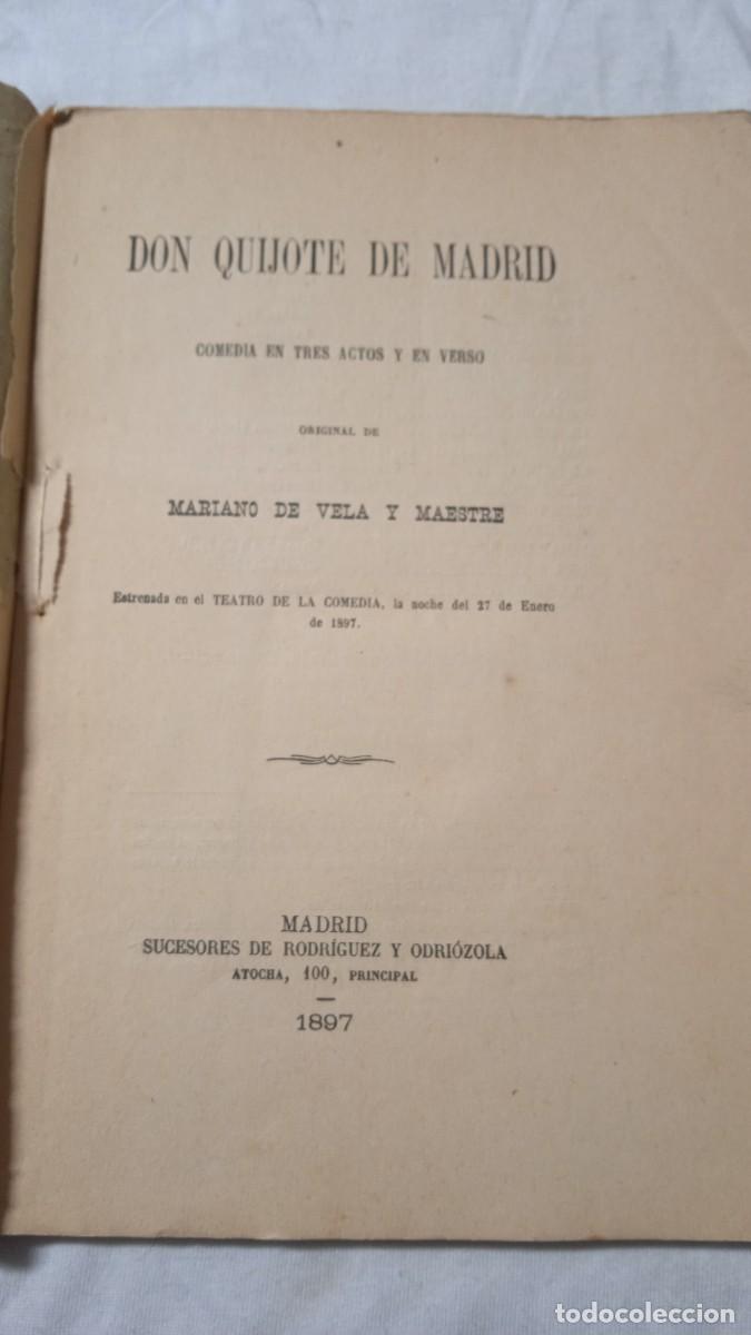 Libros antiguos: El Teatro - Don Quijote de Madrid. - Foto 3