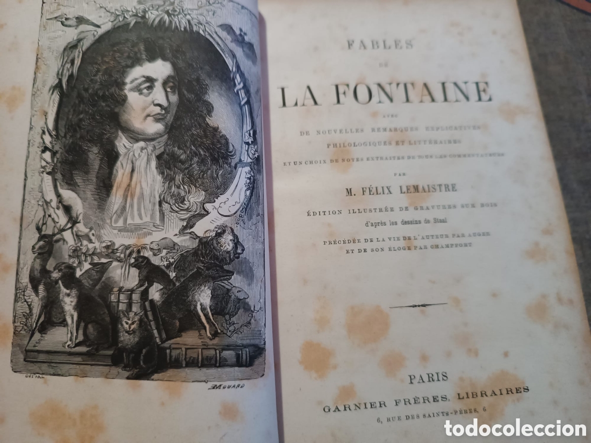 Libros antiguos: Fables de la Fontaine, Lemaistre - Foto 14
