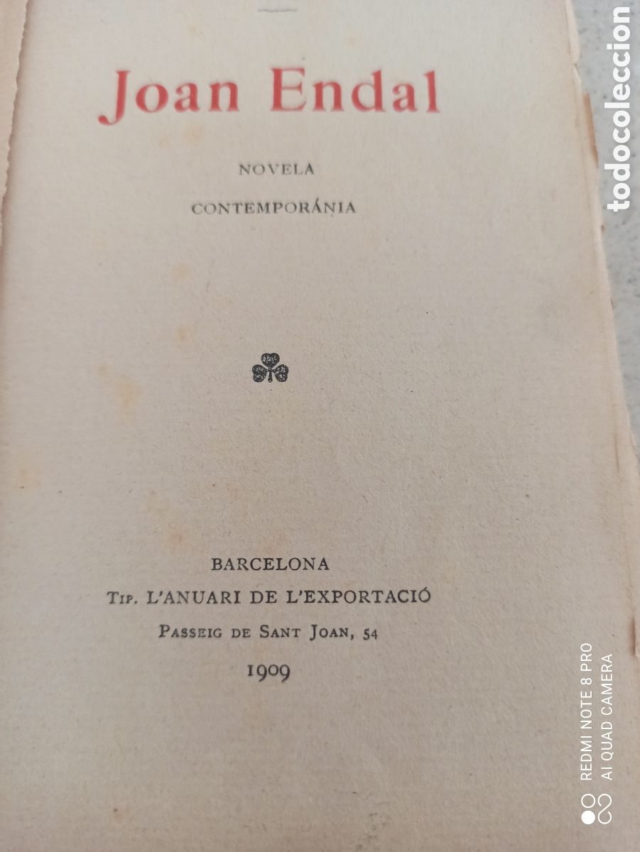 Libros antiguos: Joan Endal. Josep M. Folch y Torres - Foto 1