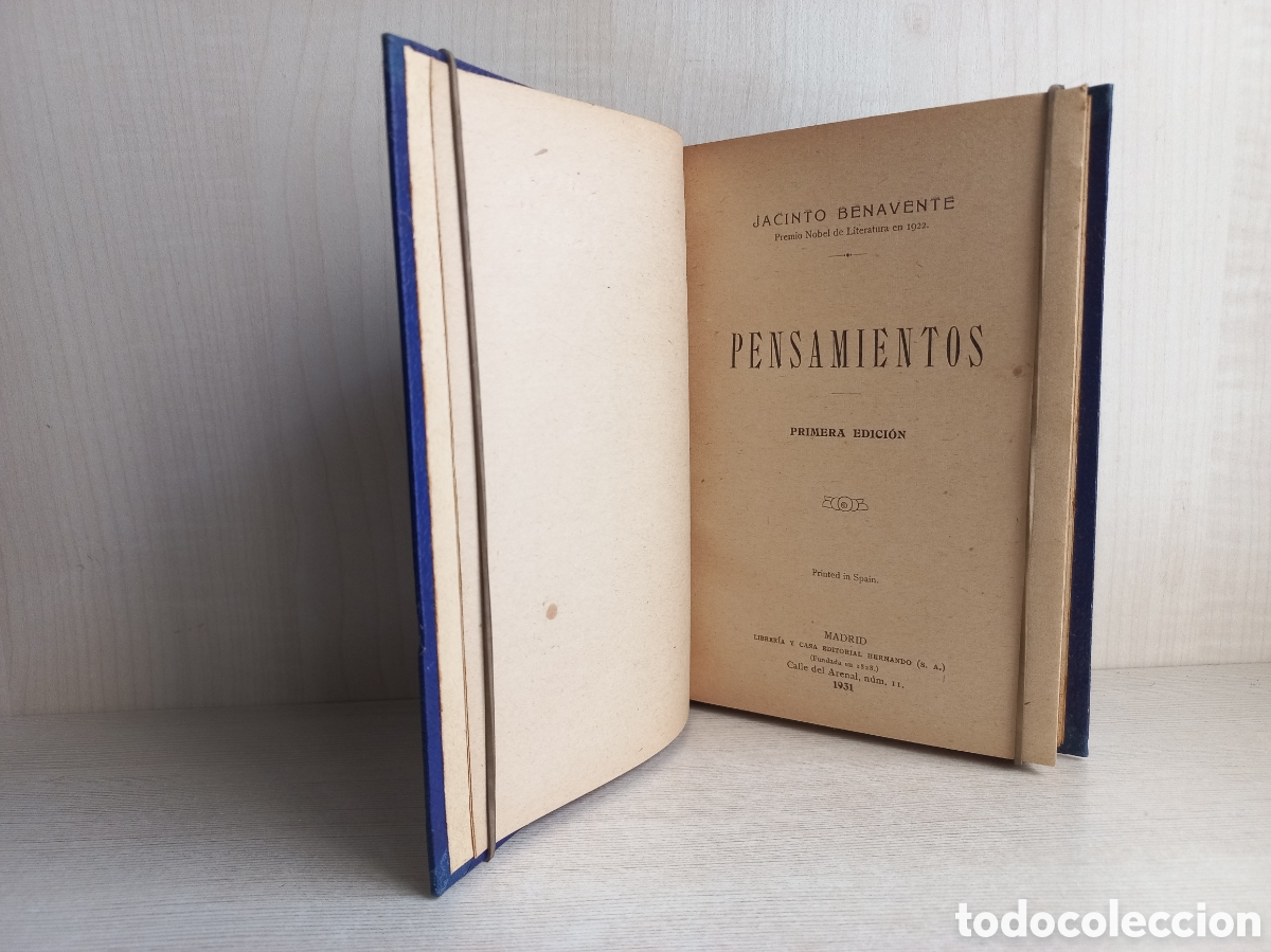 Libros antiguos: Pensamientos. Jacinto Benavente. Hernando, 1921. - Foto 4