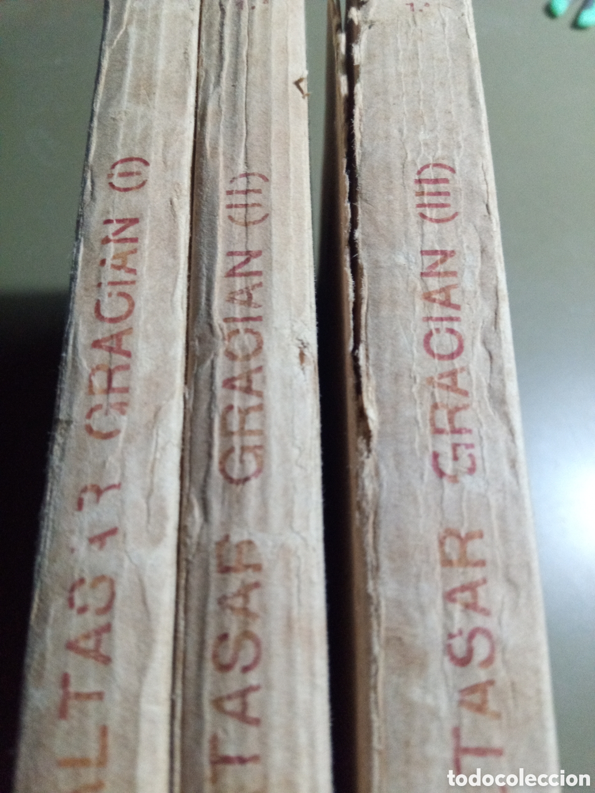 Libros antiguos: El Critic&oacute;n. Baltasar Graci&aacute;n. Tres tomos - Foto 1
