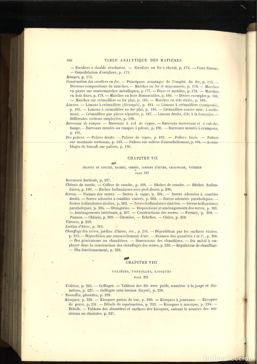 Libros antiguos: TRAITE PRATIQUE DE SERRURERIE. CONSTRUCTIONS EN FER SERRURERIE DART. E. Barberot - Foto 7
