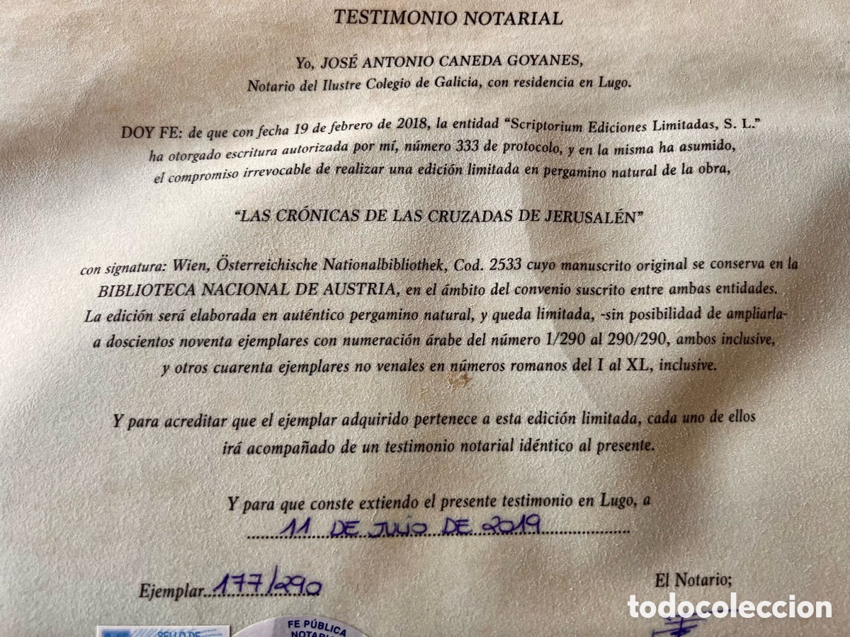 Libros antiguos: Las Cr&oacute;nicas de Jerusal&eacute;n abreviadas . Facs&iacute;mil Scriptorium. Con libro de estudio. - Foto 8