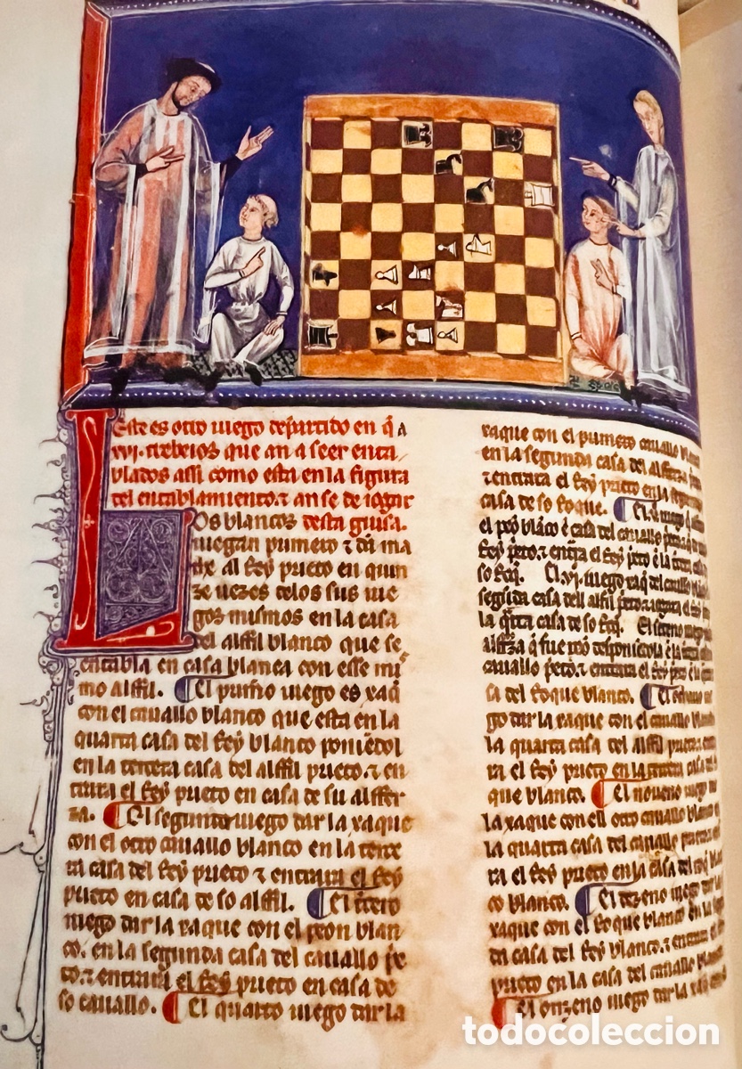 Libros antiguos: Libro de los juegos de Ajedrez, Dados y Tablas de Alfonso X el Sabio. Facs&iacute;mil Scriptorium. - Foto 4
