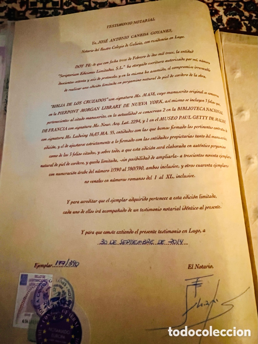 Libros antiguos: La Biblia de los Cruzados . Facs&iacute;mil Scriptorium - Foto 4