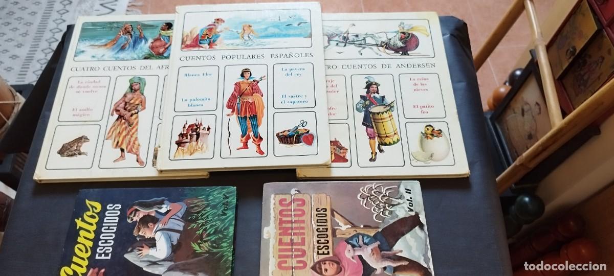 Libri antichi: Lote 5 tomos cuentos populares y escogidos a&ntilde;os 70 | Ilustrados y en buen estado
